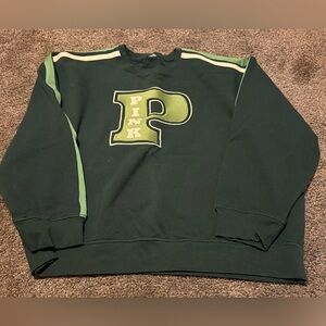 PINK Victoria's Secret Women’s Dark Green Crewneck Sweater